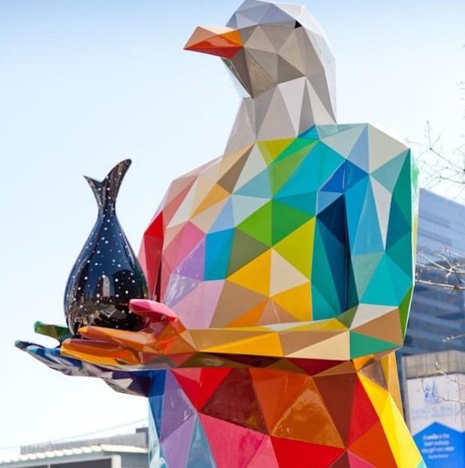 #artinstallation #seaportboston #airlandsea #photographer #colors #seagull #eagle #fish #mediumstrip #spring2021 #weekendvibes #southshoreliving #bostoncalendar #365southshore #bostonworld #cityscapeboston